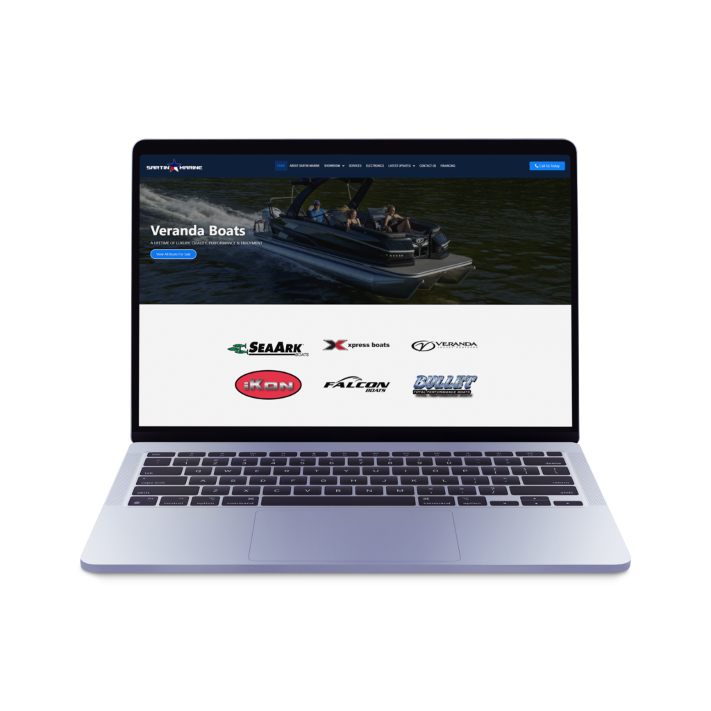 Local SEO, Get a glimpse of an enjoyable ride on a Veranda pontoon boat via our open laptop display. Experience online navigation through our family-friendly website, and imagine yourself cruising across the lake. Our locally optimized SEO and web design services make us your top choice in your area for all Veranda boat exploration needs. Discover how you can create unique family memories with Veranda boats today. Web Design, East Texas