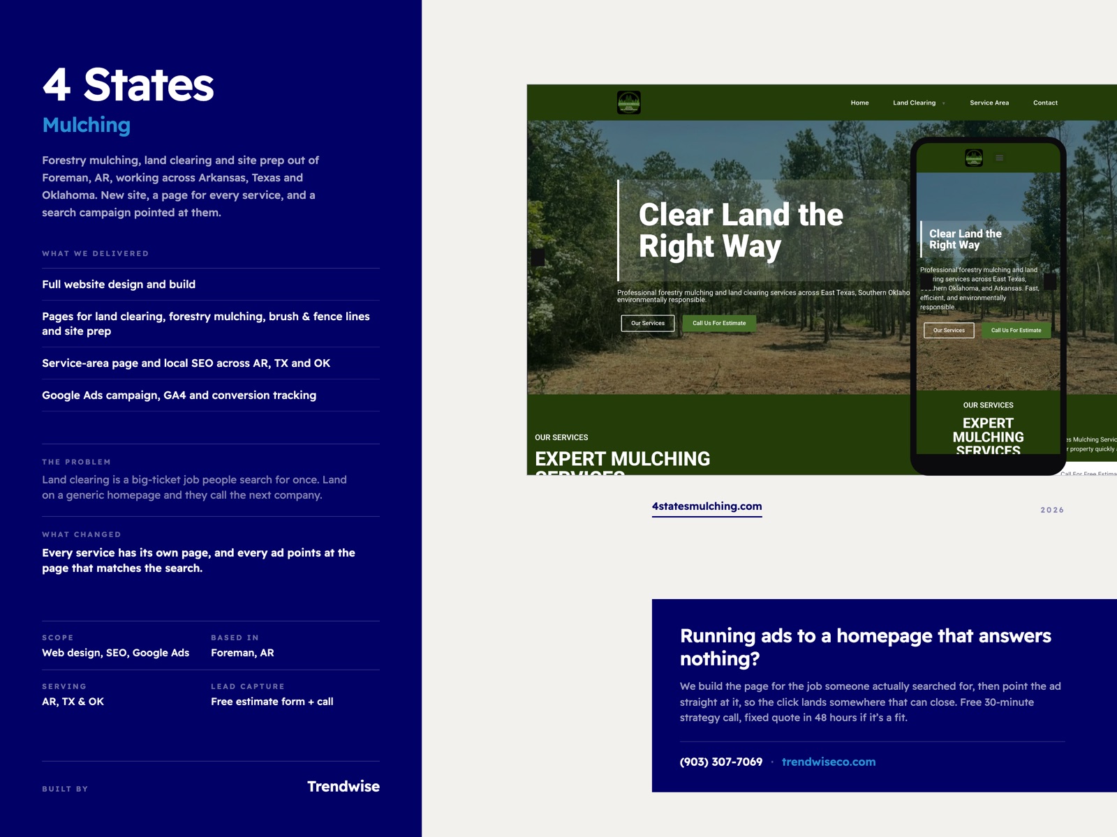 4 States Mulching case study by Trendwise